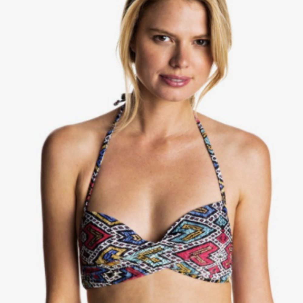 Roxy Poetic Wrap Halter Bikini Top